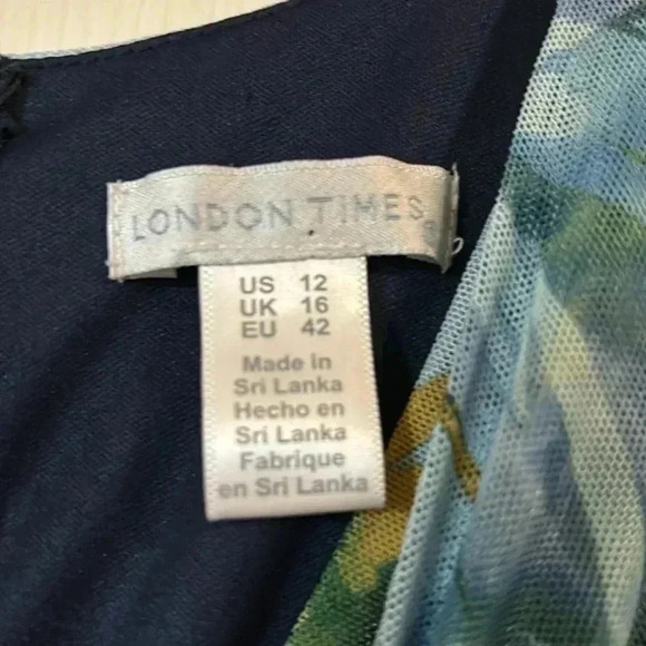 London Times Twist Keyhole Midi Dress - Picture 9 of 12